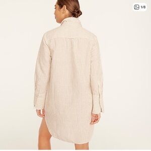 J Crew Line Blend Striped Button-Up Shirt Dress Size XS